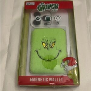 Plush Magnetic Wallet Phone Card Holder - Green